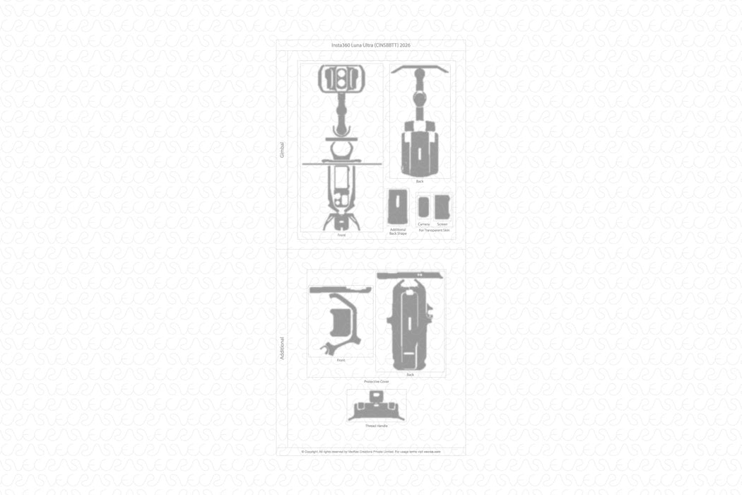 Insta360 Luna Ultra Gimbal Camera 2026 | Skin Template Vector 