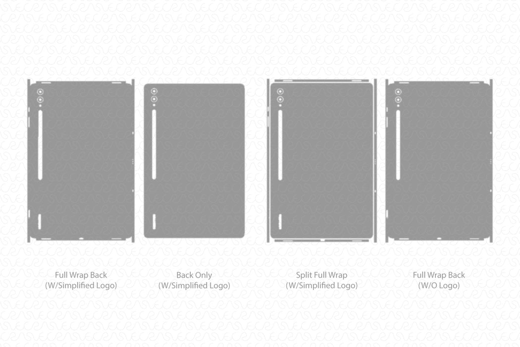 Galaxy Tab S9 Ultra 5G Full Wrap Skin Vector CutFile Template
