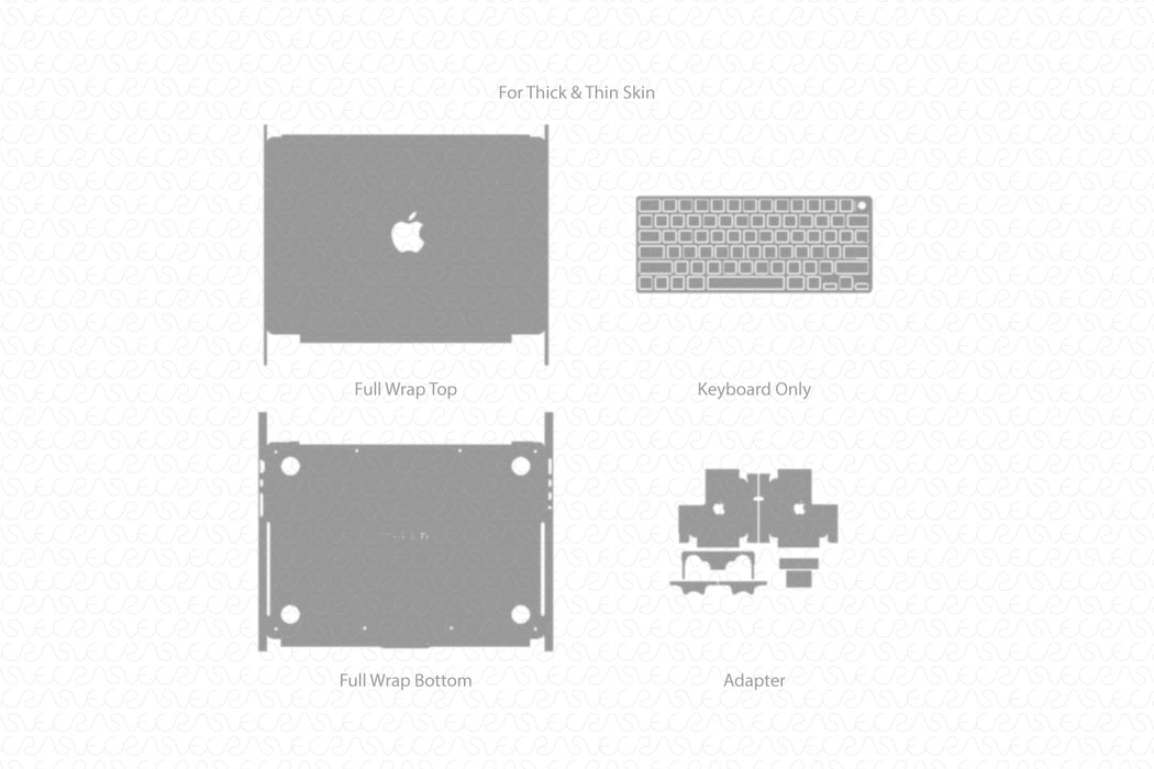 Apple MacBook Pro 14" M5 2025 | Vinyl Skin Cut File Template 