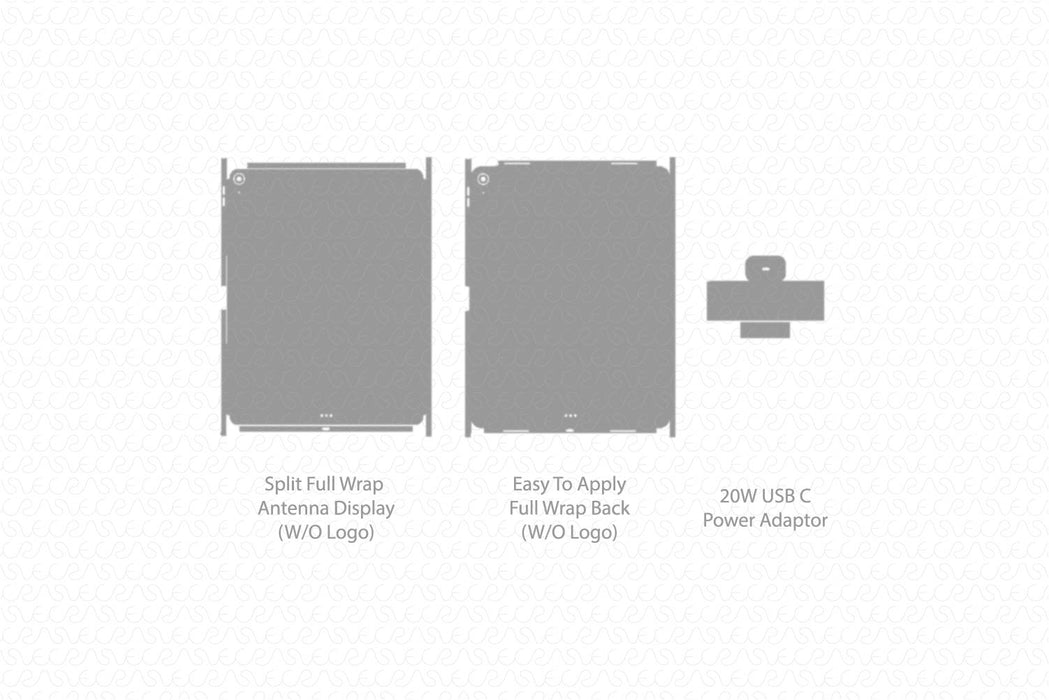 iPad Air 13 M2 Full Wrap Skin Vector CutFile Template