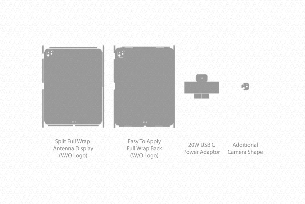 iPad Pro 13 M4 Full Wrap Skin Vector CutFile Template