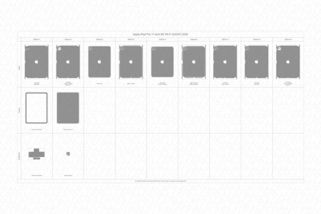 Apple iPad Pro 11 M5 WiFi 2025 Skin Cutfile
