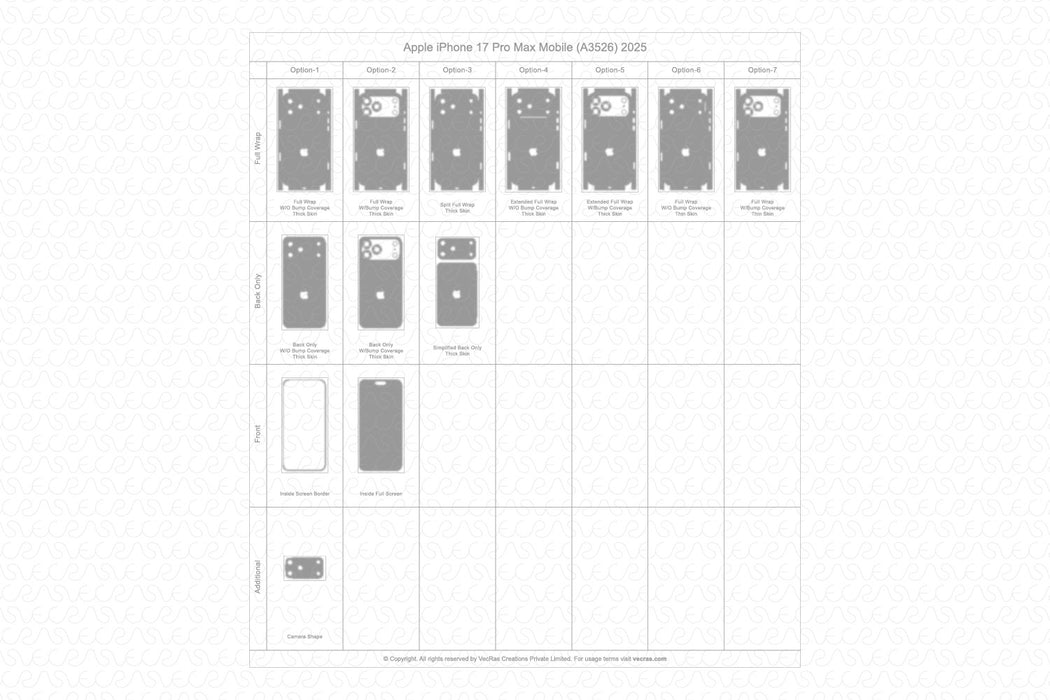Apple iPhone 17 Pro Max 2025 Skin Cutfile