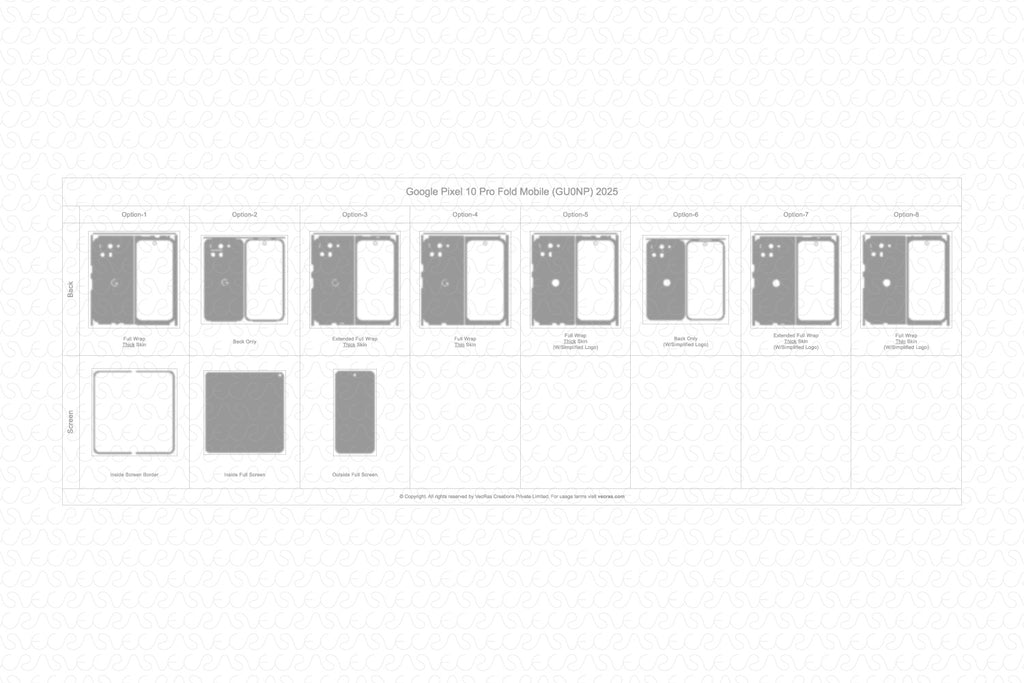 Pixel 10 Pro Fold Mobile 2025 | Vinyl Skin Cut File Template Complete Kit