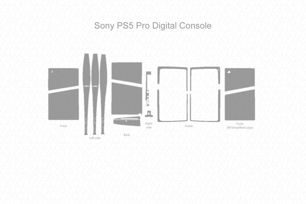 Exclusive Sony PS5 Pro Console Skin CutFile Vector Template Full Wrap ...
