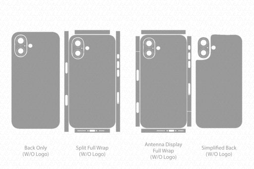  iPhone 16 Plus Full Wrap Skin Vector CutFile Template