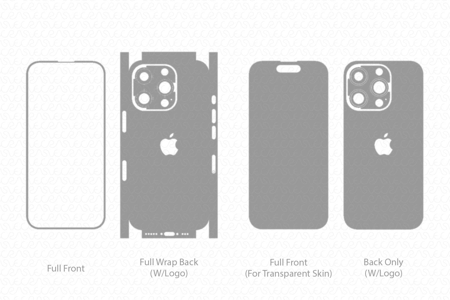 iPhone 16 Pro Skin CutFile Vector Template Full Wrap SVG — VecRas