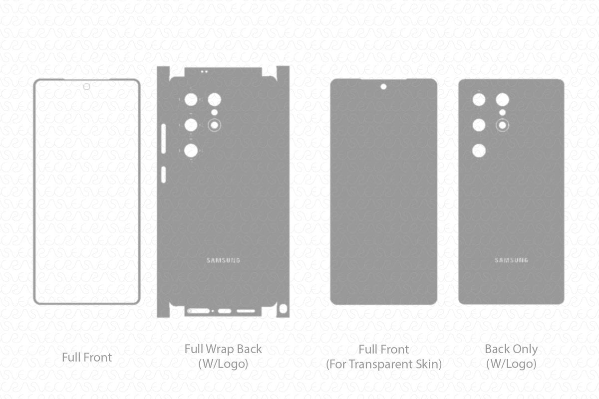 Exclusive Galaxy S25 Ultra Skin CutFile Vector Template Full Wrap SVG