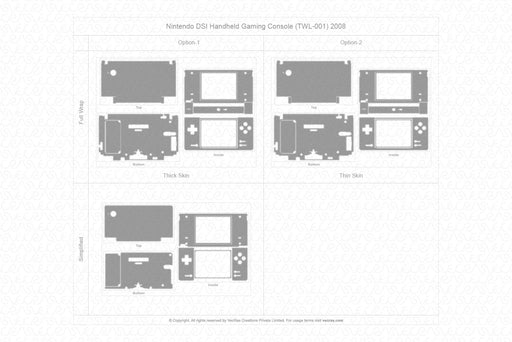 Nintendo DSI Gaming Console 2008 Skin Cutfile
