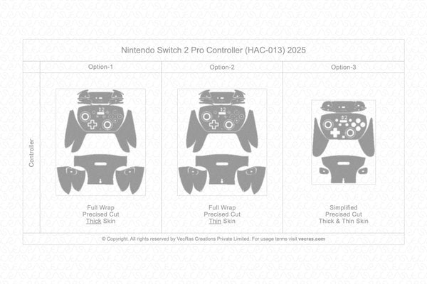 Nintendo Switch 2 Pro Controller 2025 Skin Cutfile