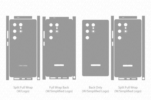 Galaxy S25 Ultra Full Wrap Skin CutFile Template 2025