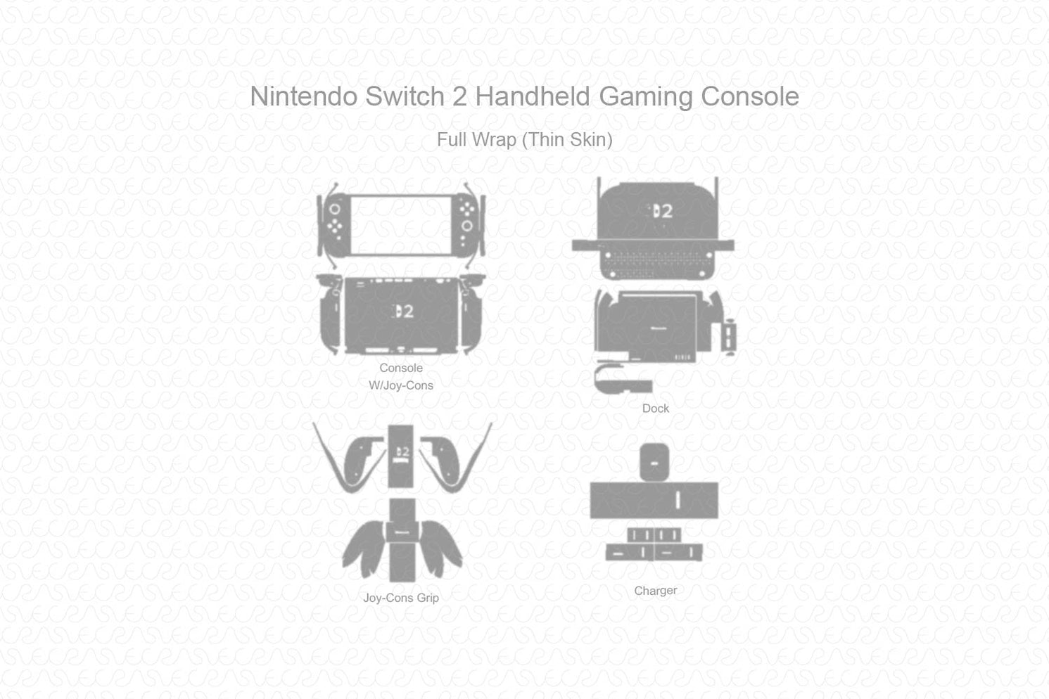 Exclusive Nintendo Switch 2 Console Skin CutFile Vector Template Full ...