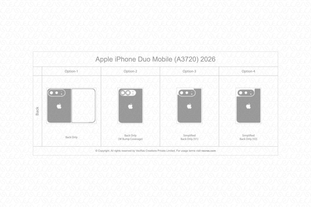 iPhone Duo Mobile 2026 | Vinyl Skin Cut File Template
