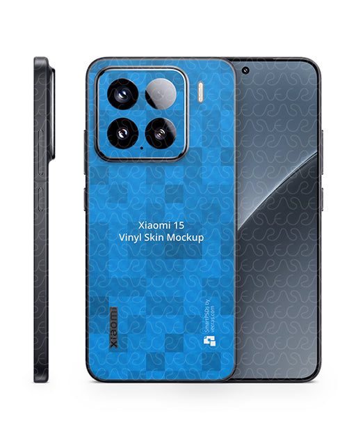 Xiaomi 15 2025 Vinyl Skin Mockup PSD Template