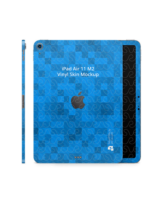 iPad Air 11" M2 (2024) Vinyl Skin Mockup PSD Template