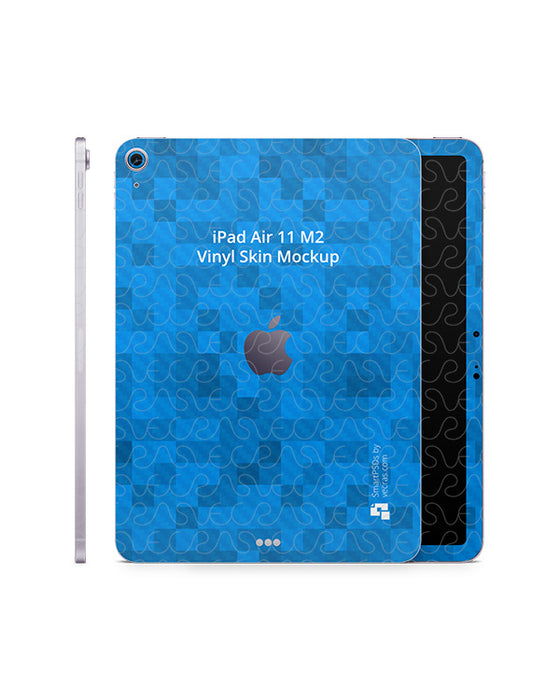 iPad Air 11" M2 (2024) Vinyl Skin Mockup PSD Template