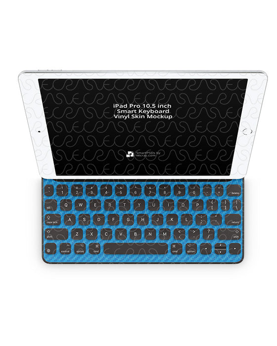 iPad Pro 10.5 inch Smart Keyboard Vinyl Skin Mockup PSD Template