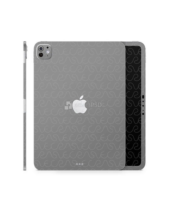 iPad Pro 11 Inch M4 (2024) Vinyl Skin Mockup PSD Template