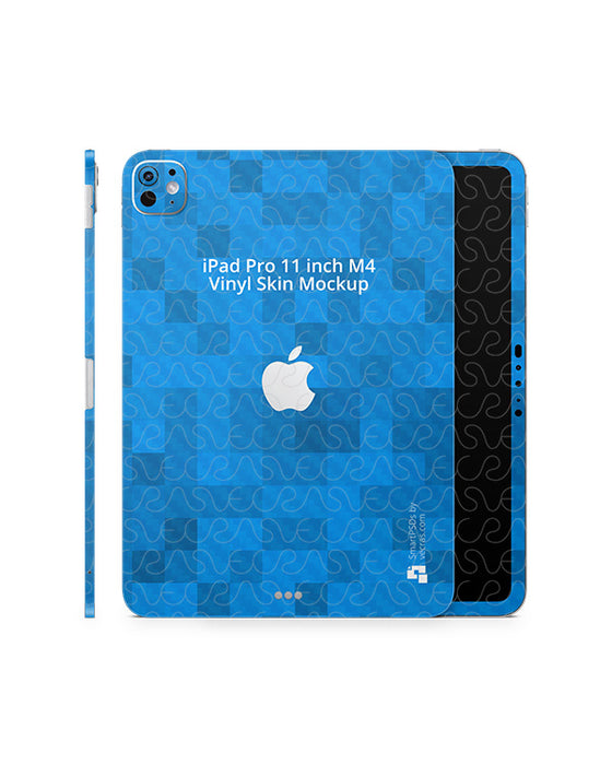 iPad Pro 11 Inch M4 (2024) Vinyl Skin Mockup PSD Template