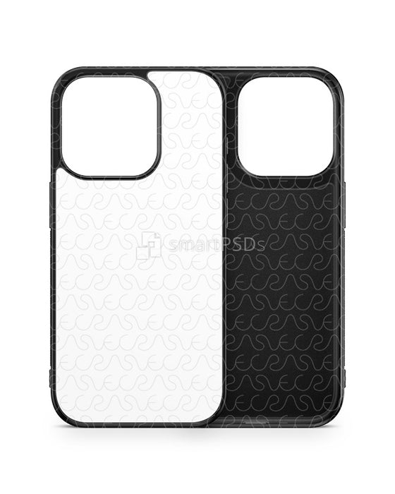 iPhone 15 Pro (2023) 2d Rubber Flex Case Design Mockup
