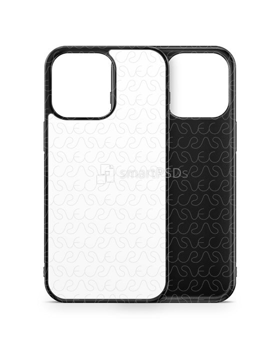 iPhone 15 Pro Max (2023) 2d Rubber Flex Case Design Mockup