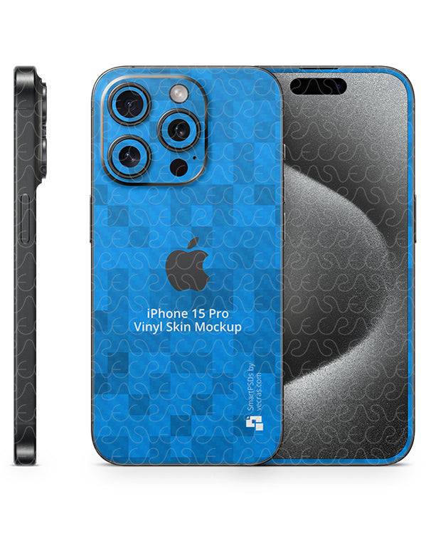 iPhone 15 Pro (2023) PSD Skin Mockup Template — VecRas