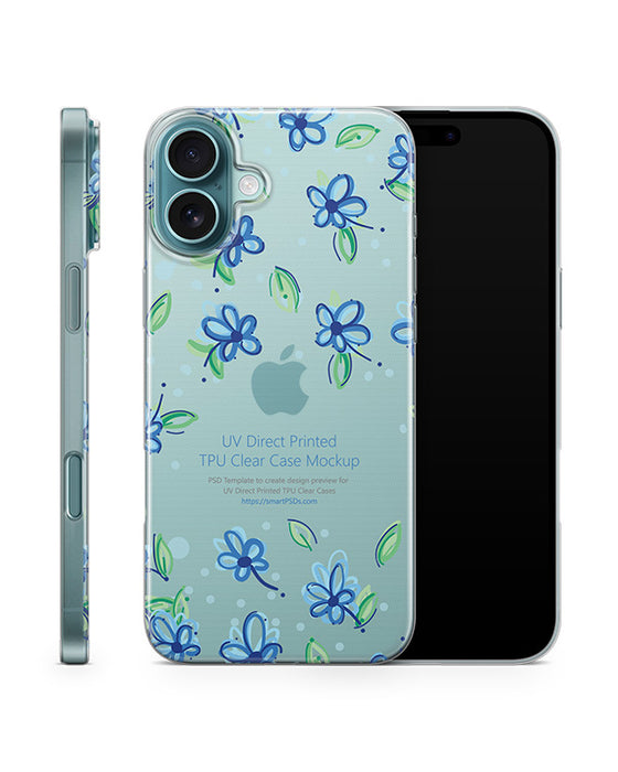 iPhone 16 Plus TPU Clear Case Mockup