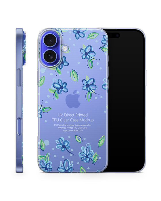 iPhone 16 Plus TPU Clear Case Mockup