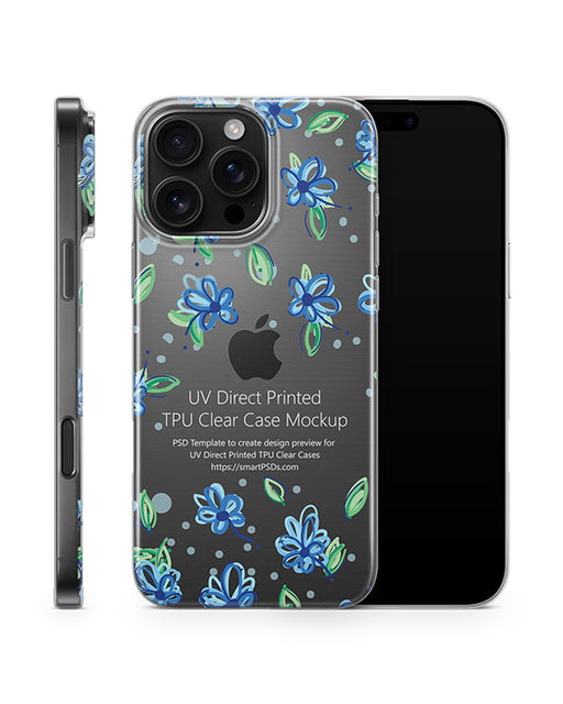 iPhone 16 Pro Max TPU Clear Case Mockup