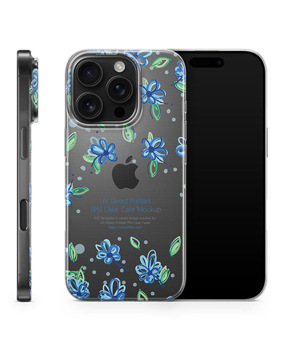 iPhone 16 Pro TPU Clear Case Mockup