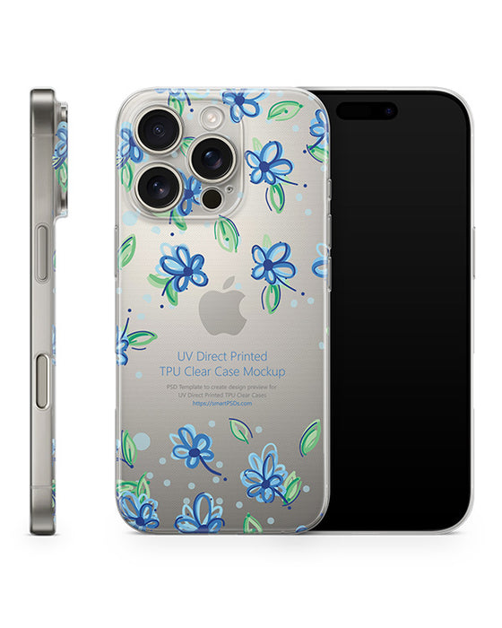 iPhone 16 Pro TPU Clear Case Mockup