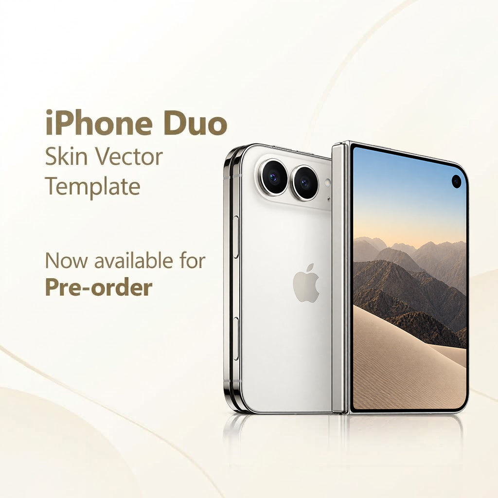 iPhone Duo Mobile 2026 | Vinyl Skin Cut File Template
