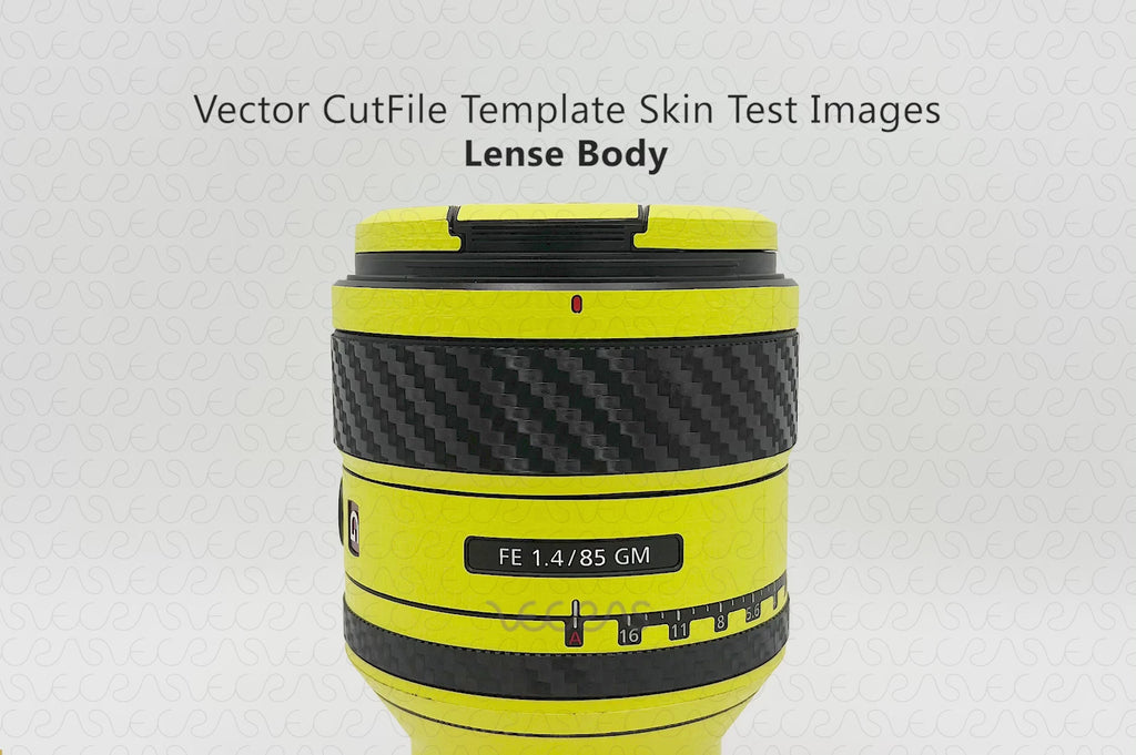 Sony FE 85mm F1.4 GM Lens Skin CutFile Template (Full Wrap) | Slideshow Reel | Skin Test Images | Preview