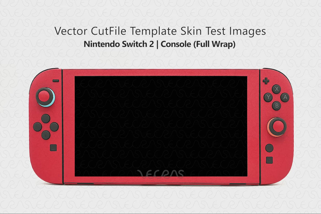 Nintendo Switch 2 Handheld Gaming Console 2025 | Vinyl Skin Cut File Template | Slideshow | Skin Test Images