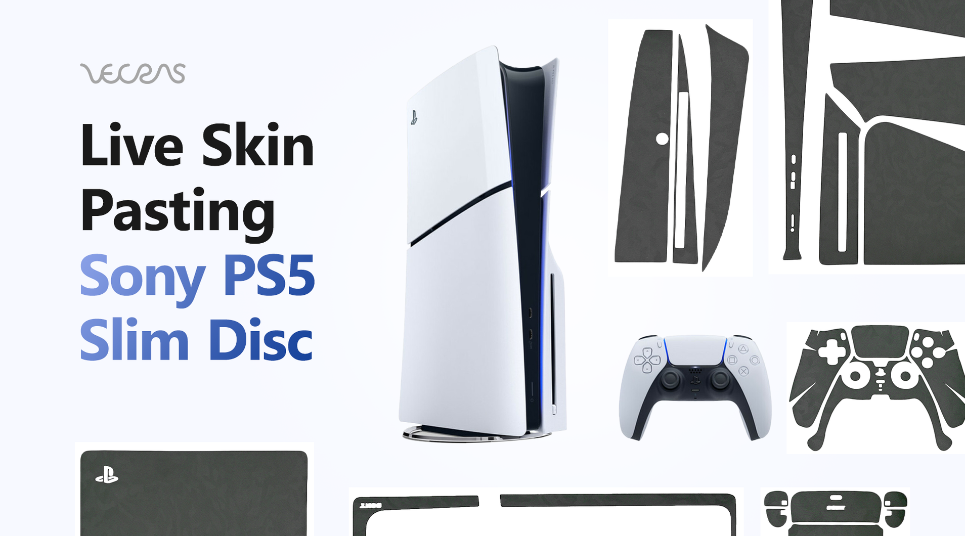 Sony PS5 Slim Disc and Controller Skin Pasting Tutorial 2023 — VecRas