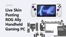 ROG Ally Handheld Gaming PC Vinyl Skin Pasting Tutorial Full Wrap using VecRas Cutfiles