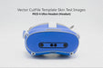 PICO 4 Ultra Headset 2024 Skin Template Vector