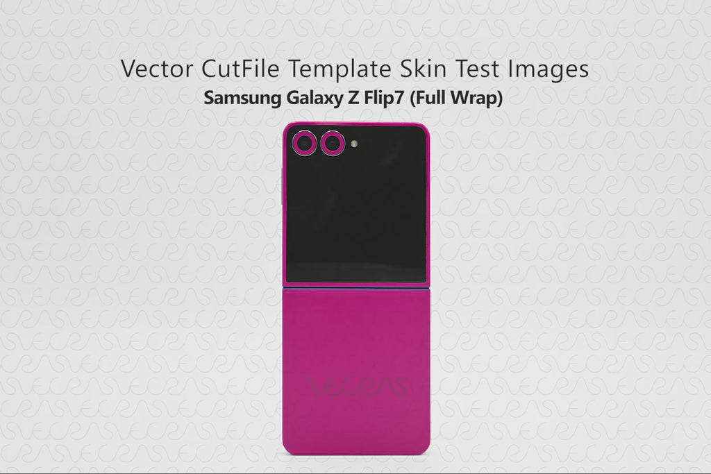 Samsung Galaxy Z Flip 7 (SM-F766B) 2025| Vinyl Skin Cut File Template | Slideshow | Skin Test Images