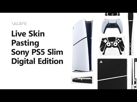 Sony PS5 Slim Digital Console-Controller Vinyl Skin Pasting Tutorial Full Wrap using VecRas Cutfiles
