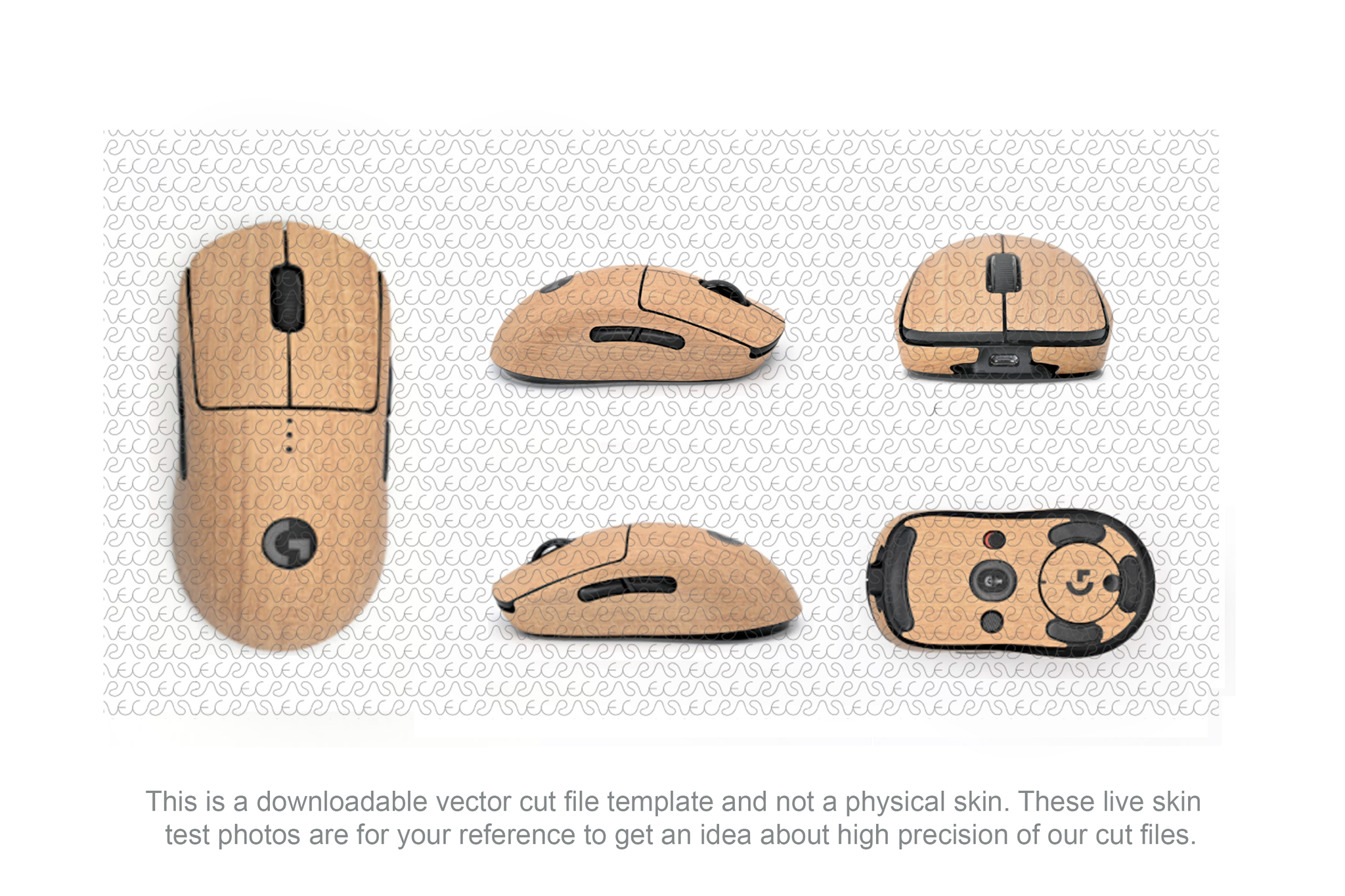 Vinyl Ready Vector Cut File Templates for Computer Mouse Skins in Ai