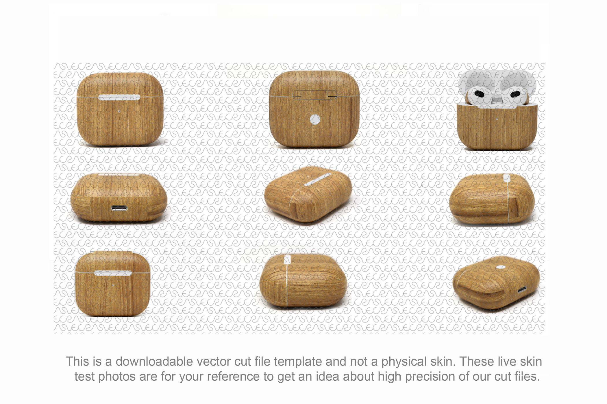 Most Precise AirPods 3 Skin CutFile Vector Template Full Wrap SVG — VecRas