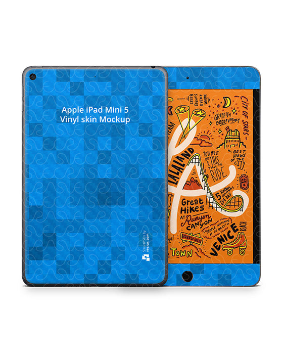 Apple iPad Mini 5 Vinyl Skin Design Mockup 2019