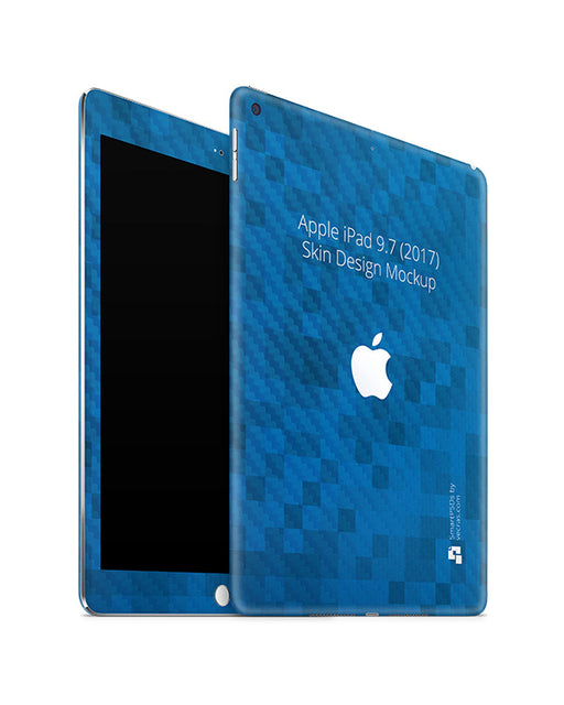 Apple iPad (9.7) 2018 Tablet Skin Design Template (Front-Back Angled)
