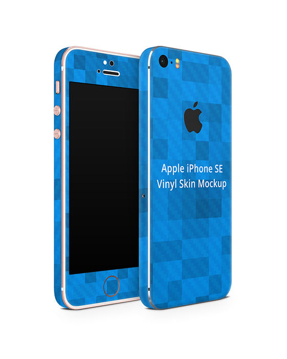 Apple iPhone 5s-SE Vinyl Skin Design Mockup (Front-Back Angled)