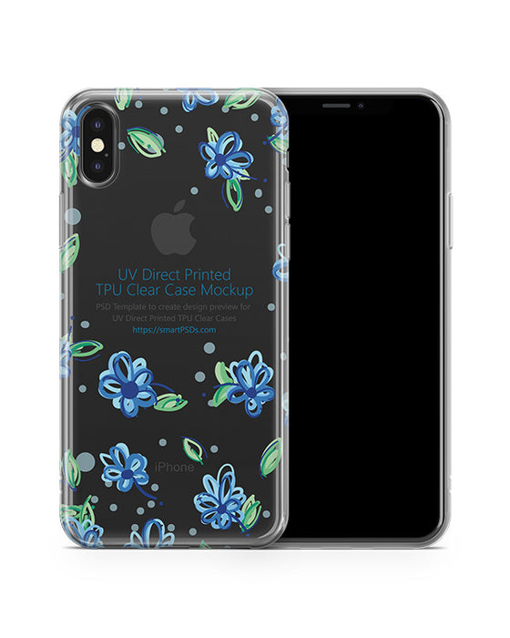 Apple iPhone X TPU Clear Mobile Case Design Mockup 2017