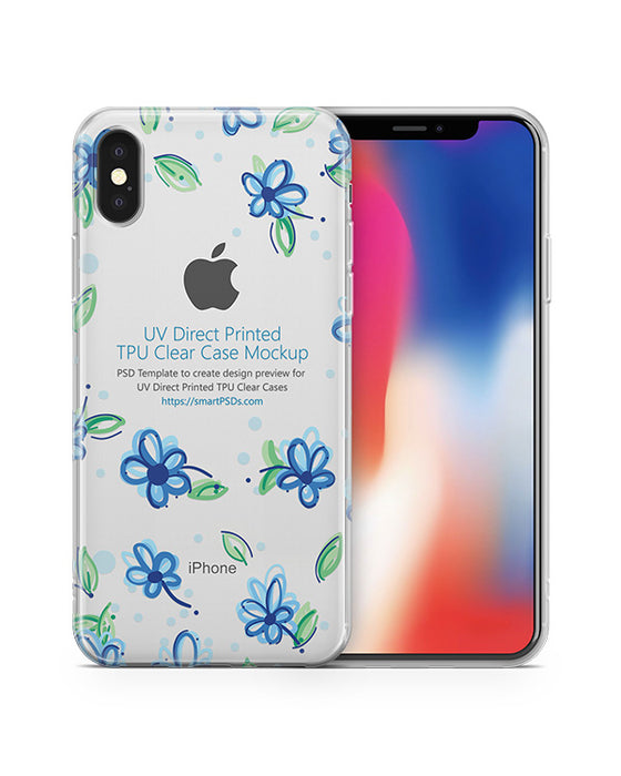 Apple iPhone X TPU Clear Mobile Case Design Mockup 2017