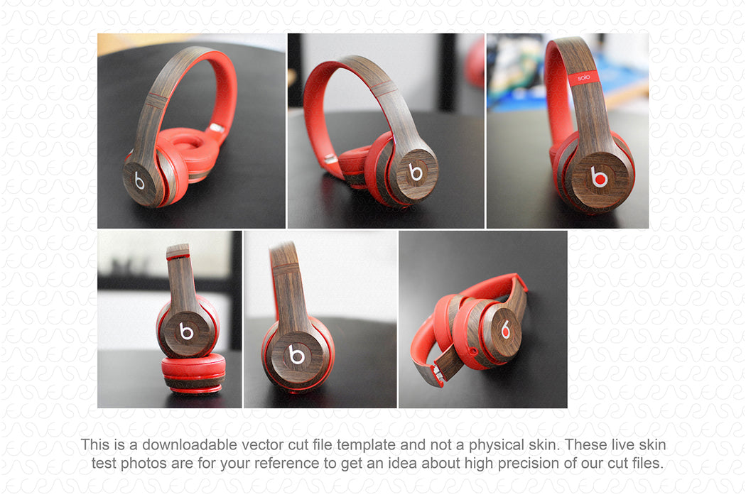 Beats Solo 2 Wired On-Ear Headphones (2014) Skin Cutting Template