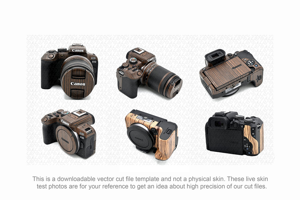 Canon EOS R10 Mirrorless Camera Skin Template Vector 2022