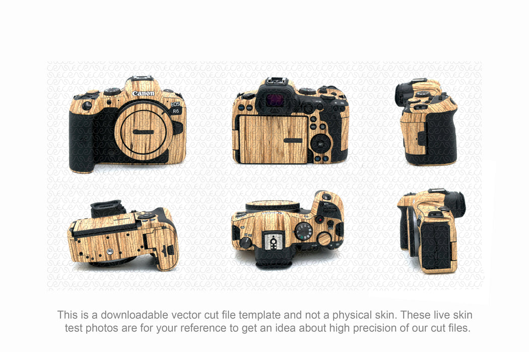 Vector Wraps R6 Canon EOS R6 Camera Skin CutFile Vector Template Full Wrap SVG — VecRas
