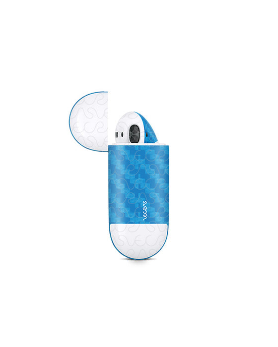 Apple AirPods 2 With Wireless Charging Case Vinyl Skin Design Mockup 2019